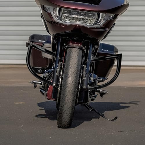 Motorcycle Crash Bar Engine Guard Highway Crash Bar Fit for Harley Touring Street Glide Road Glide Road King Electra Glide Ultra (E- Engine Guard for 14-22 Touring) - size: E- Engine Guard For 14-22 Touring