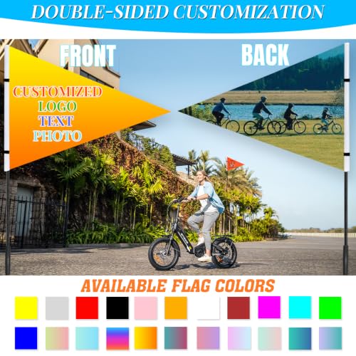 Personalized Bike Safety Flag with Pole - 6-Foot Adjustable Pole, Custom Safety Flag for Kids, Bicycles and Golf Carts (Triangular flag 1-1PC) - color: Triangular flag 1 - 1PC