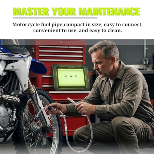 2PCS Motorcycle Brake Bleeder Hose, Motorbike Brake Fluid Flush Kit with One Way Check Valve Clip, Motocross Clutch Stop System Bleeding Tools, Universal for Motorbike