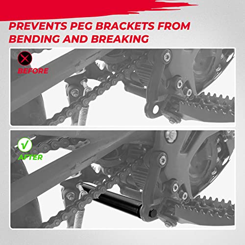 KEMIMOTO Foot Pegs Support Brace Compatible with Sur Ron Light Bee X and S X260 X160 Motorcycle Dirt Bike Black