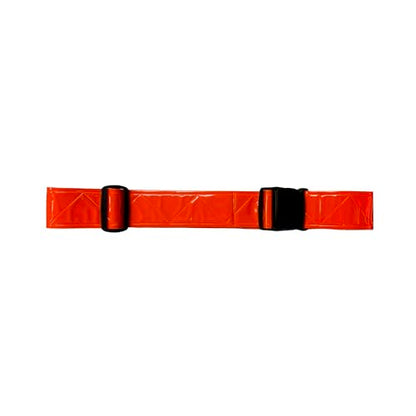 Reflective Running Belt, High Visibility Safety, Adjustable Belt for Running, Walking & Cycling - color: Fluorescent Red / Orange