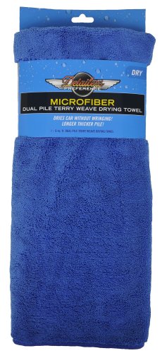 Detailer's Preference Microfiber Drying Towel, Dual Pile Terry Weave, Super Absorbent, Scratch-Free, Large Size for Cars, Trucks, RVs, Boats, Motorcycles, Aircraft, 32x27 Inches, 6 Sq Ft, Blue