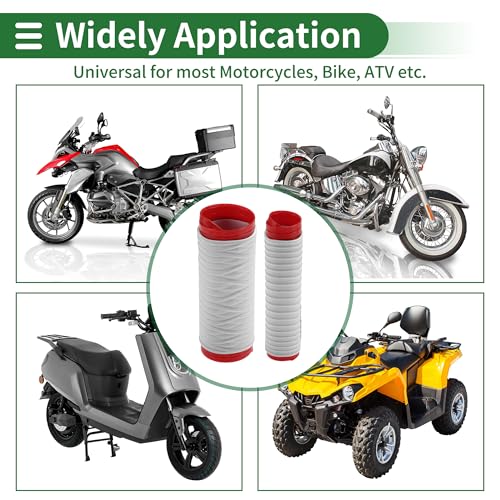 1.57" /40 mm 1.57 "/40 mm Motorcycle Hand Grips Cover Kit Non Slip Silicone Handlebar Grips Beige 1 Set Spiral Cross Pattern - color: Beige