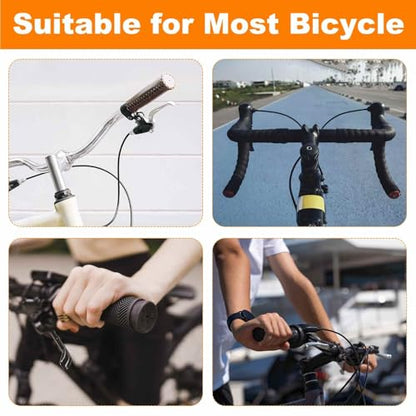 HARFINGTON Bar End Plugs Aluminum Handlebar End Caps Bike Plugs with Matching Rings for MTB Road BMX Fixed Gear Bike, Gold - color: Gold