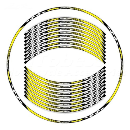 CBR 17 inch Wheel Rim Stickers Decals Tape Compatible with CBR600RR 2003-2025 F5 Motorcycle Reflective Rim Tapes Sticker Stripe (Yellow) - color: Yellow