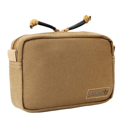 Tactical Belt Pouch EDC Waist Bag MOLLE Admin Pocket Modular Medical Kit Organizer Phone Holster Vest Pack Nylon Utility Zipper Wallet Small Gear Tool Carrier for Men Women Camping Hiking - color: Coyote Brown