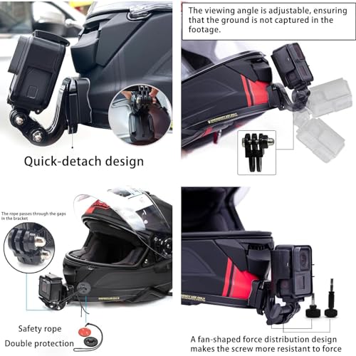 SHOEI RF1400 Chin Mount Kits Made for Z8 NXR2 X-SPR PRO Camera Mount Kit Customize Base Compatible with Gopro Hreo Ins360 Srago DJI Etc. (Carbon Fiber Base)