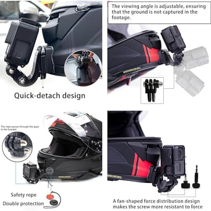 SHOEI RF1400 Chin Mount Kits Made for Z8 NXR2 X-SPR PRO Camera Mount Kit Customize Base Compatible with Gopro Hreo Ins360 Srago DJI Etc. (Carbon Fiber Base)