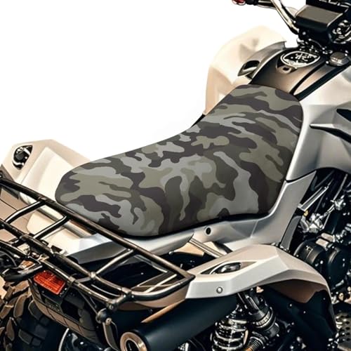 SEANATIVE Army Camo Elastic ATV Accessories Motorcycle Seat Cover Universal Motorcycle Flexible Seat Protector Breathable Padded Protector Water-resistan Motorcycle Cushion Covers - color: Army Camo