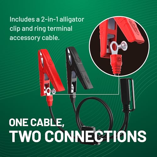 Battery Tender 5 Watt Solar Panel 12V Battery Charger with Charge Controller - IP67 Weatherproof - Windshield or Handlebar Mountable - Included Ring Terminal Cable or OBD II Connector - 021-1172