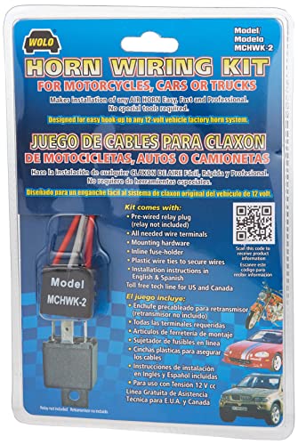 Wolo (MCHWK-2) Air Horn Wiring Kit - style: Horn Wiring Kit