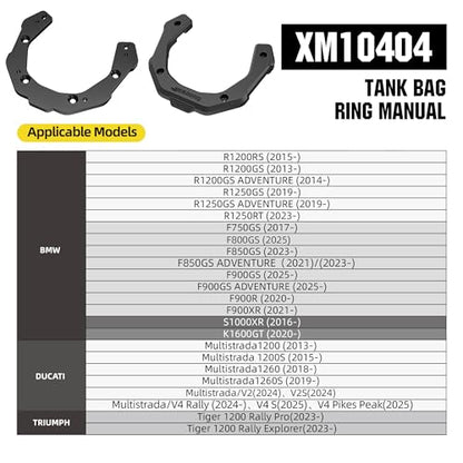 Rhinowalk Motorcycle Tank Bag Adapter Base with Strong Magnetic-XM10404 - color: Black404