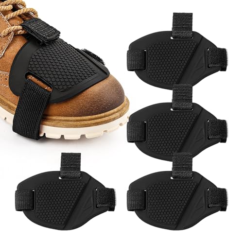 4 PCS Motorcycle Shift Pad, Anti-Slip Motorbike Shoe Boot Cover, Adjustable Soft Boot Toe Protector for Most Adult Shoes - color: 4 Pcs