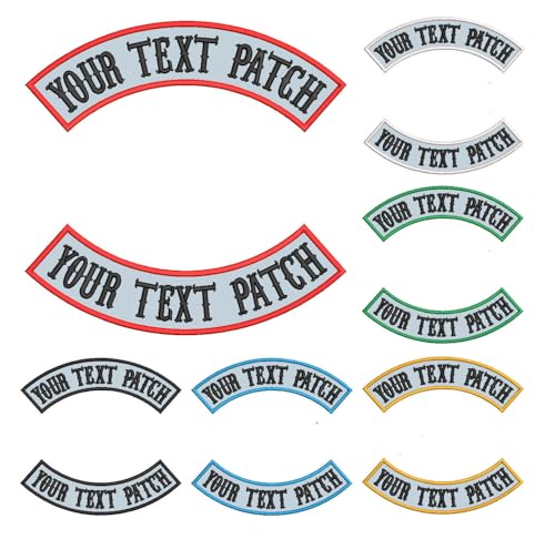 2 Pcs Reflective Material Custom Embroidered Biker Patches, Personalized Embroidery Rocker Patch Rider Motorcycle Patches for Veterans Vest or Jacket (Reflective Material)