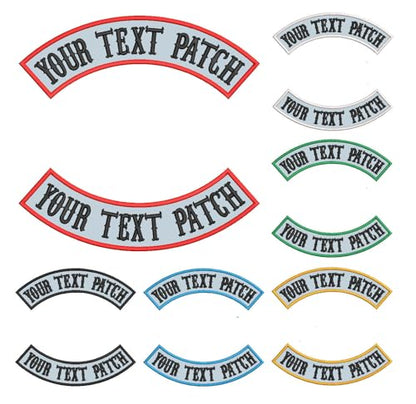 2 Pcs Reflective Material Custom Embroidered Biker Patches, Personalized Embroidery Rocker Patch Rider Motorcycle Patches for Veterans Vest or Jacket (Reflective Material)