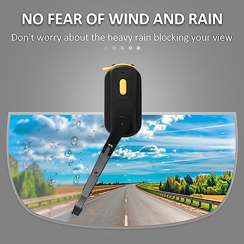 Motorcycle Helmet Wiper, 1200mAh Rechargeable Motorcycle Helmet Windshield Wiper, 2 Adjustable Speeds Retractable Universal, Universal Waterproof Helmett Windshield Wipers, Compatible with Most Visor