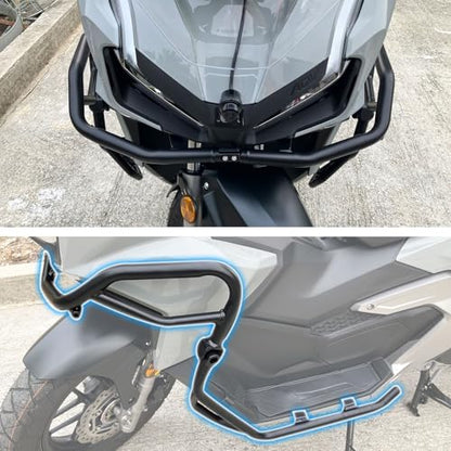 Motorcycle Steel Highway Crash Bar Engine Guard Bumper Crashbar Body Frame Falling Protector fit for Ho&n&da ADV160 ADV-160 ADV 160 Accessories 2023 2024, Black