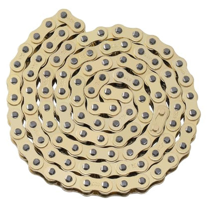 KAMIER 428 Drive Chain 102 Links Gold with Chain Breaker for 50cc 70cc 90cc 110cc 125cc CT90 CT110 TaoTao Coolster Vitacci Apollo Trailmaster Pit Dirt Bike 4 Wheeler ATV Quad Go Kart Heavy Duty Parts - style: 102