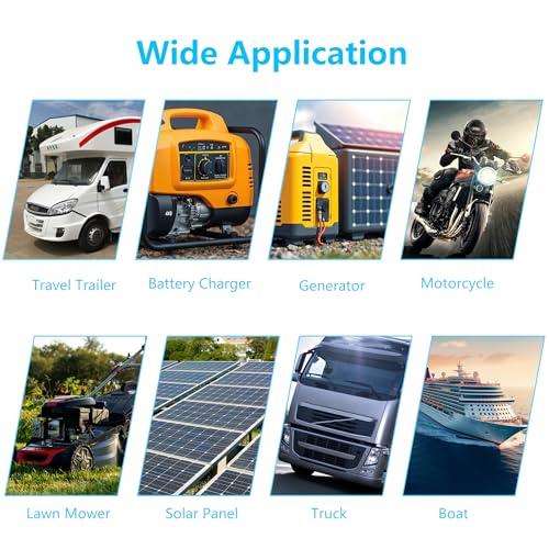 ‎LANMINGLEL SAE to Battery Alligator Clip,14AWG 12V 24V Battery Crocodile Clip to SAE Connector Extension Cable with Polarity Reverse Adapter for Motorcycles,Car,Solar Power Charging (1M) A - size: 1M, style: SAE to Battery Alligator Clip A