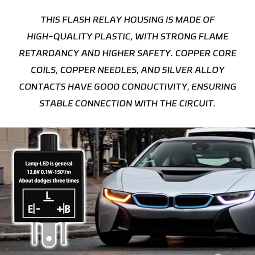 Flasher Relay for LED Turn Signal CF14 LED Flasher Relay 3-Pin 12V LED Electronic Turn Signal Flash Plugin Flasher for Lights Fix Hazard Warn Hyper Blink Flash CF-14 EP35(Adjustable) - size: CF14 Adjustable