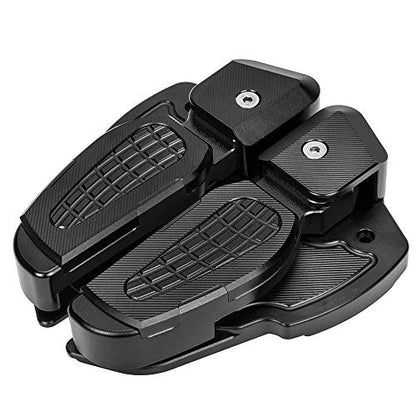 Motorcycle Rear Passenger Extension Foot Pad Footpegs Foldable Pedals Rests Footrest for Vespa Primavera 125 150 Sprint 125 150 2017 2018 2019 2020 2021 2022 (Black)