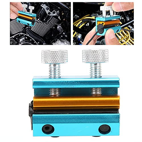 Chain Lubricant for Motorcycle ATV Aramox Tool Kit with Aluminum and Rubber 42g for Chain Maintenance - color: Blue Gold