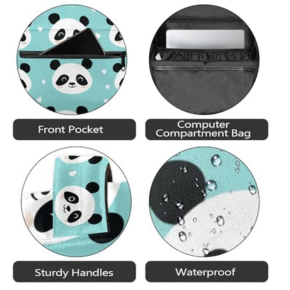 Kids Backpack for Boys Girls, Large Capacity College School Bag Bookbag Cute Panda Casual Travel Daypack - color: Cute Panda