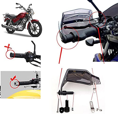 Motorbike Handguard Handle Protection Shield Motorcycle Motocross scooter Windproof Handlebar Hand Protection Protective Equipment- Black