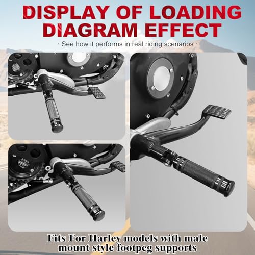 Motorcycle Passenger Foot Pegs Rear Footrest Pedal Fit For Harley Sportster XL 883 1200 Dyna Low Rider Softail Fat Boy Touring Road King Electra Glide