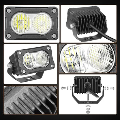 Muto-Beam LED Pods, 2PCS 3Inch LED Driving Light 40W Driving Combo Lighting Cubes Backup Pods Auxiliary Light Off Road Lights Ditch Lights for Truck ATV UTV Motorcycle SUV Jeep Dirt Bike - size: Driving Combo