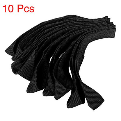 F FIERCE CYCLE 10pcs 8.07" x 0.98" Cargo Belt Soft Loop Tie Down Trailer Straps for Motorcycle ATV UTV Black 2.5x20.5cm - color: Black