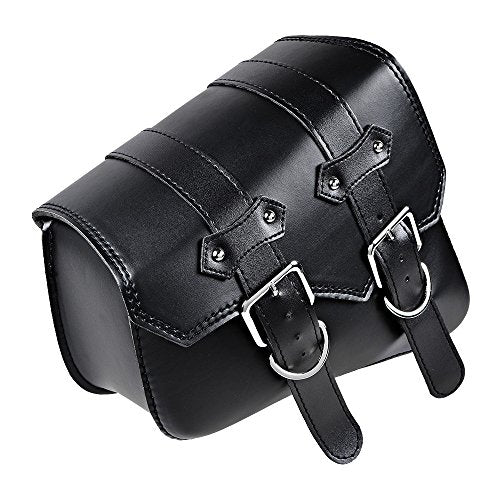 Motorcycle Solo Saddle Bag Compatible with Harley Sportster XL883 XL1200 Left Side, Black - size: Left Side without Side Storage
