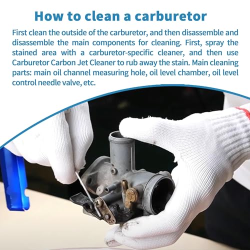 Carburetors Carbon Dirt Jet Remove Cleaner, 20 Cleaning Needles + 10 Nylon Brushes Tool Kit, Compatible with Motorcycle ATV Moped Welder Carb Chainsaw Spray Guns - size: 20 Cleaning Needles