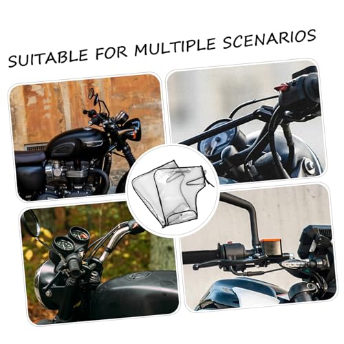 Happyyami Motorcycle Handlebar Gloves Windproof Waterproof Hand Warmer Mittens Oversized Design Easy Installation Protective Handlebar Cover for Cold Rainy Riding 15.74X11.81X1.57In