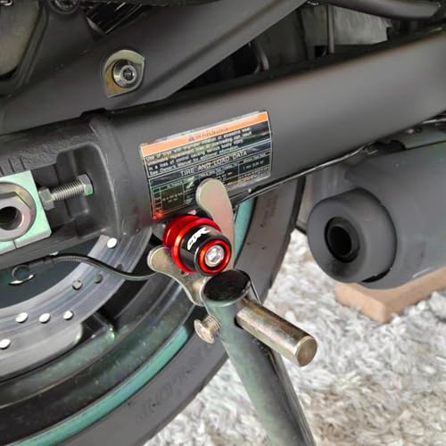 MOWOK Fit for CBR 600RR 1000RR CBR150 CBR100F CBR1000RR CBR600RR CBR1100XX CBR400RR CBR400F CBR450SR CBR900RR CBR954RR Motorcycle Swing Arm Spools Sliders M8 SwingArm stand screws (Red) - color: Red