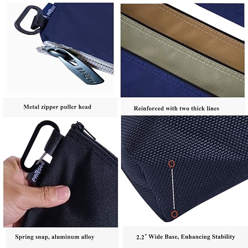 Tool Pouch Zipper Small Tool Bag Pouches Organizer Bag with Metal Carabiner, Nylon 1680D Heavy Duty for Wrenches, Screwdrivers, Pliers, Stationery & Office Supplies Pack of 1, Black, 11 Inch - color: 1 Pack, 11" Black