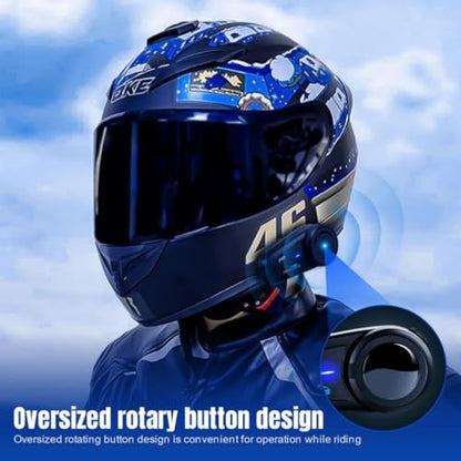 Fodsports FX6 Motorcycle Bluetooth Headset, 6 Riders Group Motorcycle Intercom Bluetooth, 1000M Motorbike Helmet Communication Systems/Voice Command/Universal Pairing/FM Radio(2 Pack) - size: 2 Pack FX6