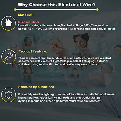 TUOFENG 18 AWG Electrical Wire 20 Feet [10 ft Black and 10 ft Red] 18 Gauge Hook Up Wire Cable - Flexible Silicone Wire of Tinned Copper Wires High Temperature Resistant - size: 18 AWG Silicone Wire 2 Colors 10ft Each