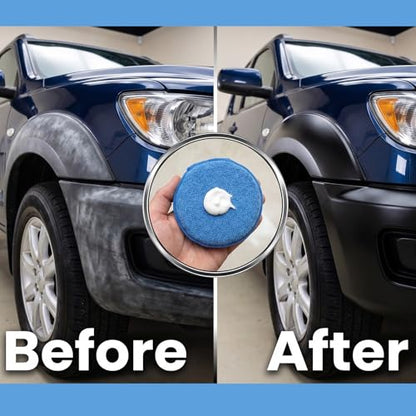 4 Pcs Wax Applicator Pads, 5 Inch Microfiber Applicator Pads Detailing Soft and Reusable Buffing Pad Foam Applicators Pad for Car Polishing and Cleaning Blue and Gray