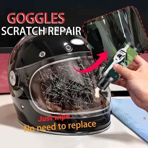 Scratch Repair , Helmet Lens Cleaner Compound, Optical Restoration Wax for Motorcycle Visor Goggles Hard Hat Shine Enhancement Anti Scratch Care Detailing Kit Use