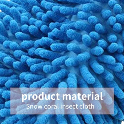 1 Pack 2 Blue Car Wash Mitt Microfiber, Deluxe Scratch Free Microfiber Wash Mitt ,9 Inches X 5.5 Inches Car Washing Care Cleaning Kit. - color: Blue