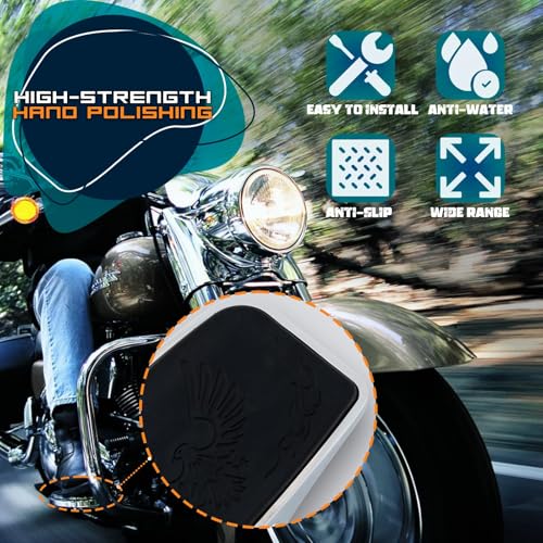 Rear Passenger Footpeg Passenger Peg Floorboard Footboard for Harley (18-later Softail, Eagle-Chrome) - size: Eagle-Chrome