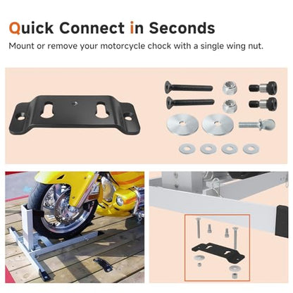 TK-3000 Trailer-Stop Adapter Kit, Compatible with Condor Pit-Stop/Trailer-Stop Wheel Chocks, Quick-Connect Floor Mount Bracket for PS-1500, CHCK-1500, 910-331, Heavy-Duty Steel Base