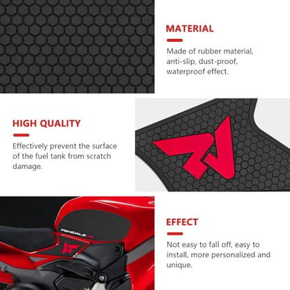 for Panigale V4 V4S Panigale v4s 2025 Tank Pad Protector Motorcycle Sticker Decal Air Knee Grip Tank Traction Pad Side Accessories