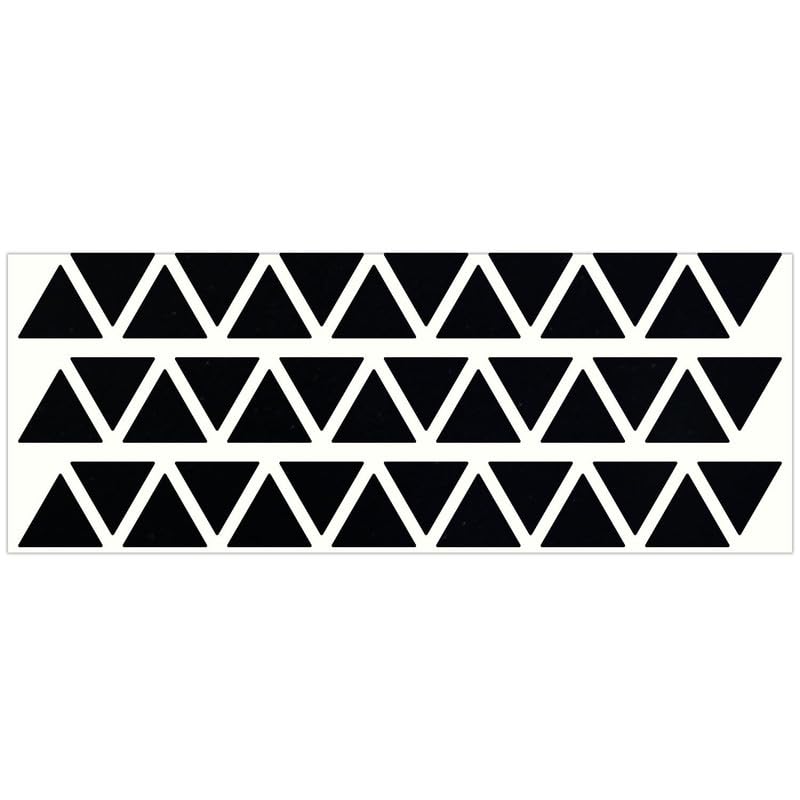 LiteMark Reflective Triangle Sticker for Bike, Helmet, Black, 1 Inch - Pack of 42 Pcs - color: Black