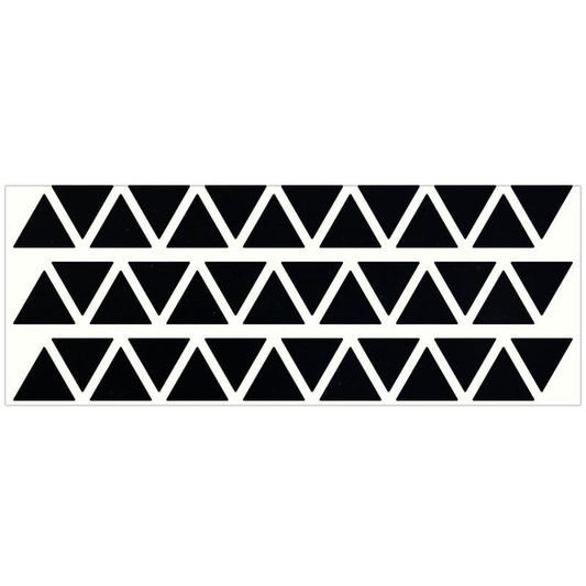 LiteMark Reflective Triangle Sticker for Bike, Helmet, Black, 1 Inch - Pack of 42 Pcs - color: Black