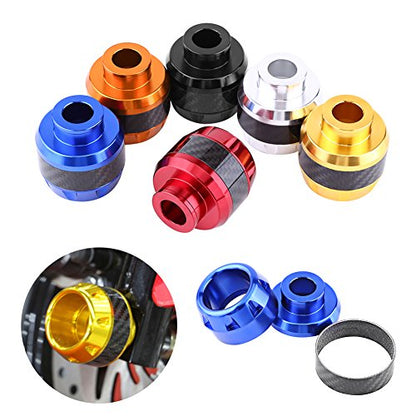 Motorcycle Front Fork Frame Sliders 1 Pair of Carbon Fiber Plastic Fork Frame Sliders Crash Protection(red)