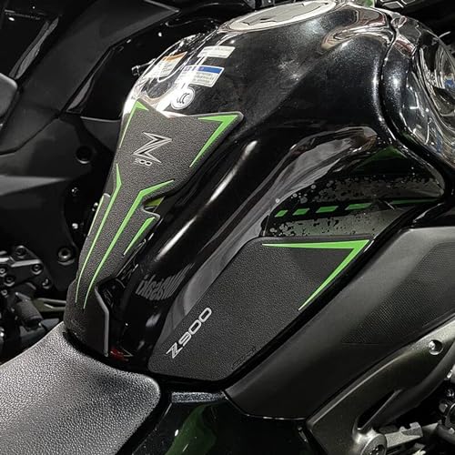 TZMAPU Compatible Kawasaki Z900 GasTank Pad,Motorcycle Tank Protector, Non-Slip Fuel Tank Stickers Kit Rubber Protective Pads (Black)
