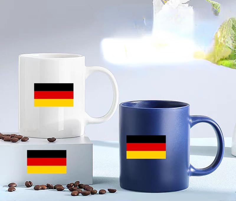 4 PCS Flag Stickers - Germany Flag Stickers Decals for Cup Computer Laptop Car Bumper Window Helmet Musical Instrument with Smooth Surface - size: Germany