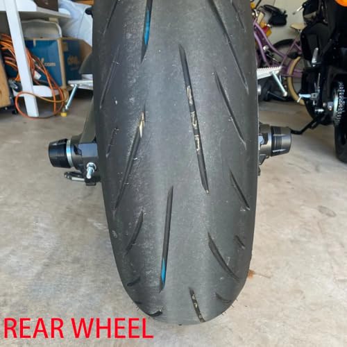 Compatible with 2025 R7 YZF R7 2024 2023 YZFR7 2022 2021 YZF-R7 Motorcycle Front Rear Fork Wheel Frame Slider Crash Protector Axle Slider Crash Pads - color: Blue